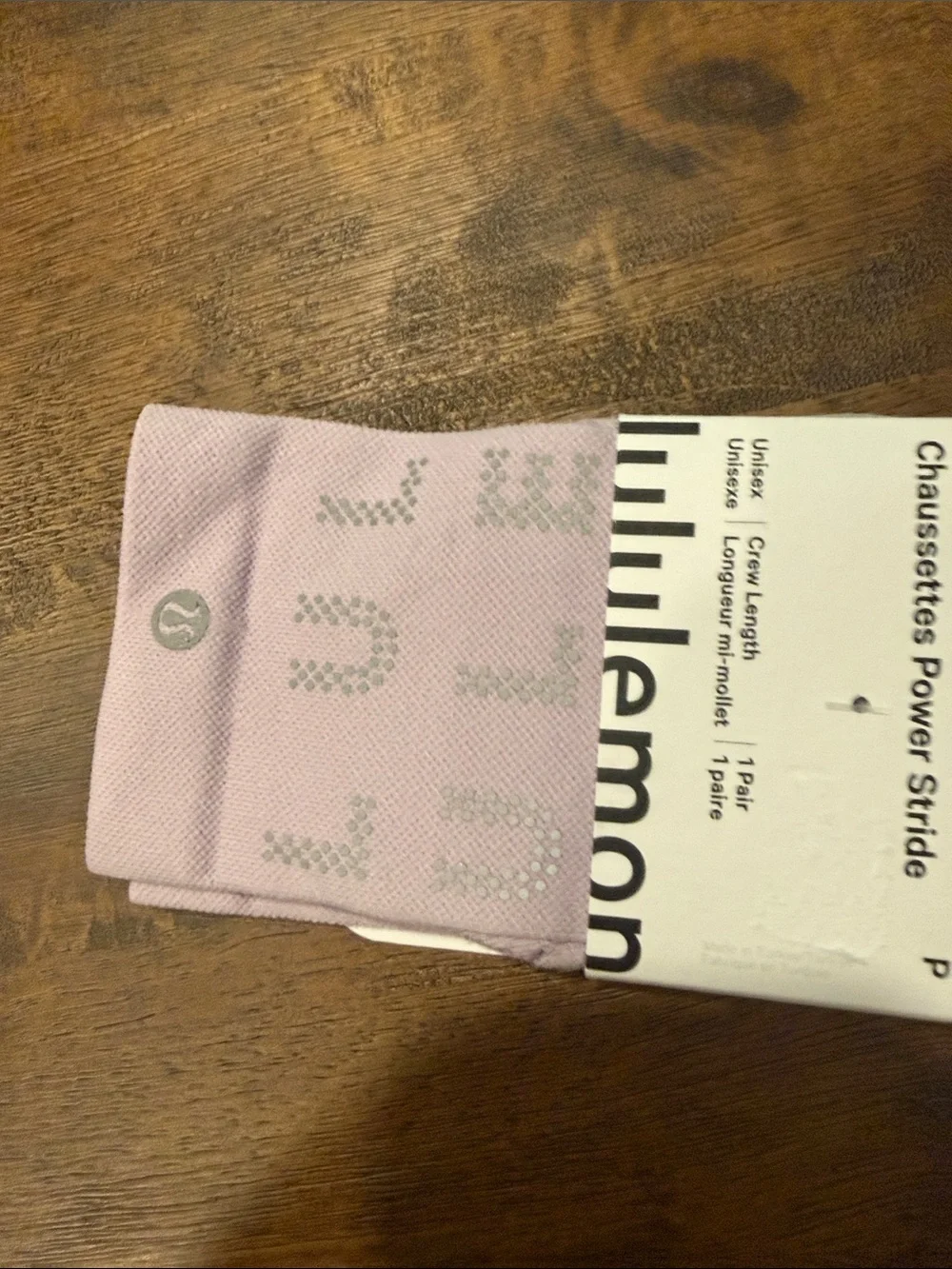 lululemon athletica Men’s Power Stripe Crew Socks - Light Lavender unisex small